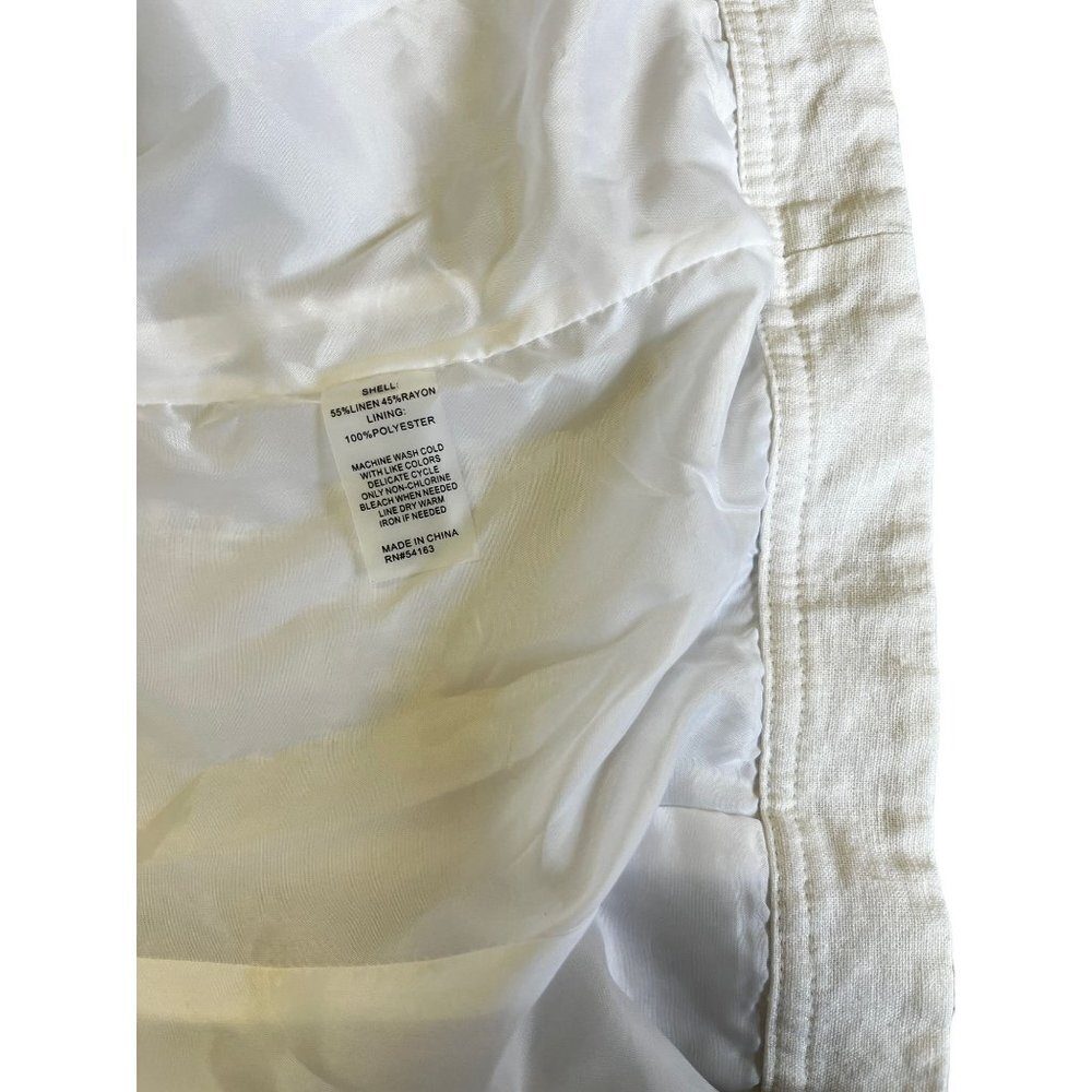 Marc New York Women Short Peacoat White Linen Gold Zipper Size XL - Picture 10 of 10